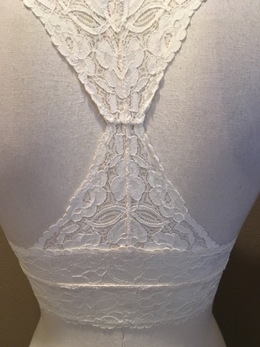 Free People Intamately XS White Ivory Lacy Coquette Bralette Bra W Racer Back - Picture 6 of 7