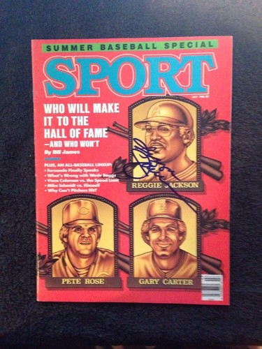Reggie Jackson signed handsigniert Magazin Sport Juli 1986 Yankees A's Auto - Bild 2 von 3