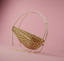 vintage Flaschenkorb Flaschenträger mid-century Weinausgießer Korb 50er 60er