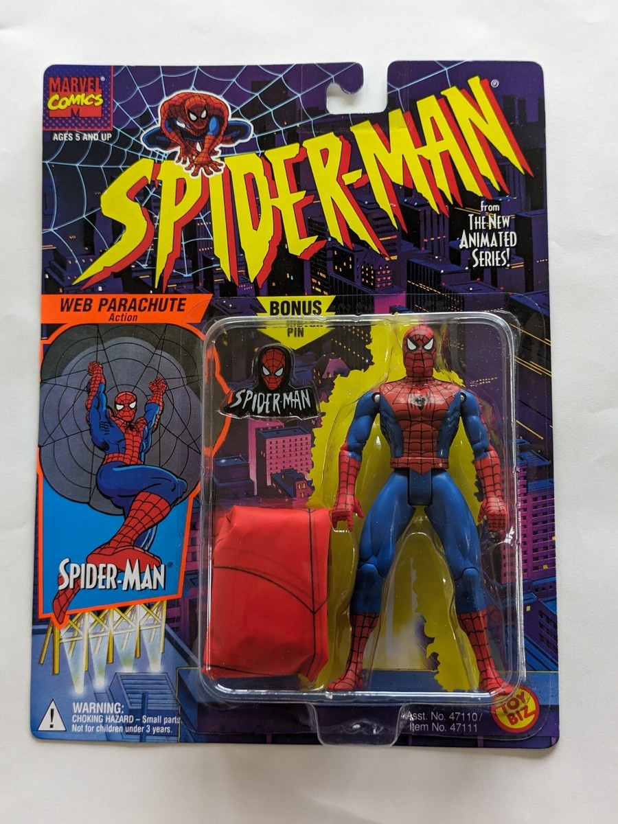 ToyBiz Spider-Man Animated Series Web Parachute Spider-Man