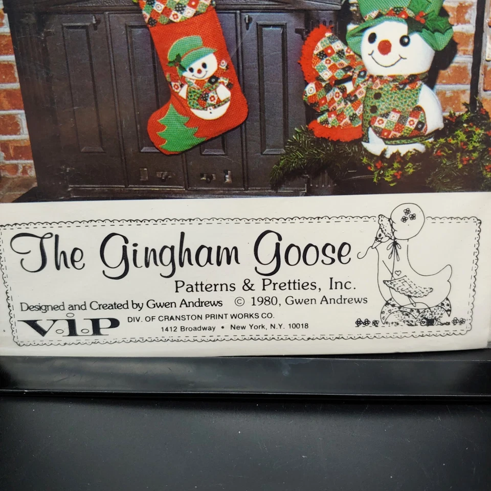 Snowman Applique Sewing Pattern, Christmas Stocking Wallhanging Centerpiece Doll - Image 3 of 4