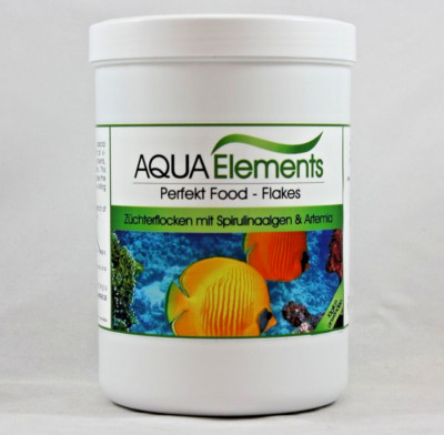 Perfekt Food Flakes 1000ml Aqua Elements Futter mit Spirulina , Artemia 14,90 /L