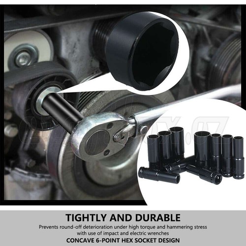 10/20PCS1/2" Drive Deep Impact Socket Set CR-V Steel Metric Sockets Long 8-32MM - Picture 2 of 14