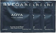 Bvlgari Aqva Pour Homme After Shave Emulsion Sachets 30 ml / 1 oz Total