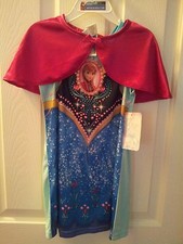 Disney Frozen Princess Anna Pajama Set Size 2T Sleeveless Nightgown  Cape 2 PCS