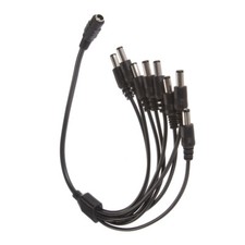 1 Female to 8 Male DC Power Splitter Connector Cable Cord For CCTV DVR