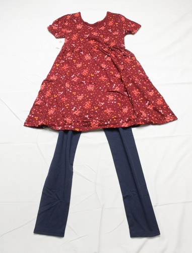 Old Navy Girls' Fit & Flare Jersey Dress and Leggings Set EG7 Multicolor Large - Picture 3 of 4