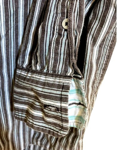 Camisa occidental a rayas de manga larga Arizona Jean Company talla S (8) algodón - Imagen 3 de 9