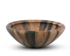 Arthur Court Acacia Wood Modern Bowl for Fruits or Salads 6 inch Tall 16 inch...