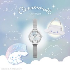 Angel Heart Cinnamoroll Sanrio collabo Quartz watch SR24SS with Cute Pouch New