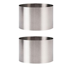 2 Pcs Round Stainless Steel Mousse Ring Cake Cookie Biscuit Baking Mold