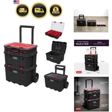 Tool Organizer Stack-n-Roll Modular Storage System for Garage DIY Black