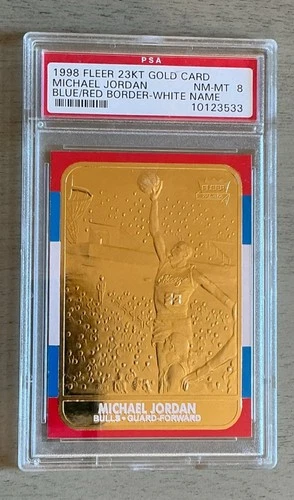 1998 Fleer 23KT Gold Michael Jordan Bulls PSA 8 #514