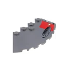 1x Lego Brick Round Wing 33° 6x6x1 Dark Grey Right Star Wars 95188pb19R