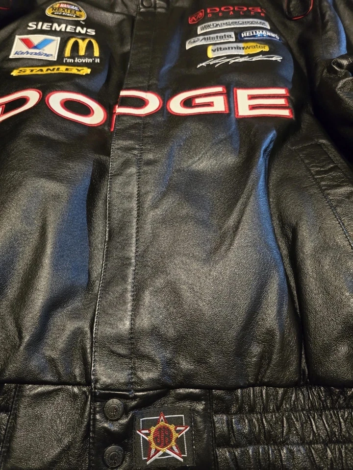 Chaqueta de cuero auténtica Kasey Kahn’s Chase 2006 de Evernham Motorsport, LLC, 2XL Foto 3 de 4