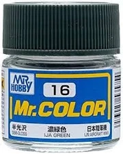 Mr. Hobby Mr. Color Lacquer C016 Semi-Gloss IJA Green C16 10ml