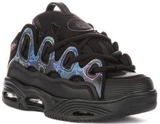 Osiris D3 2001 Sneaker Sole Spessa Lacciate Skate Donna In Nero Rosa EU 36-41