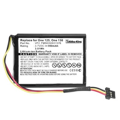 Akku für TomTom One N14644 Canada 310 MAXELL ICP553443 - Li-Ion 950 mAh 3.7 V