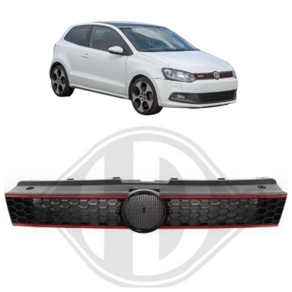 Designgrill Gti Look FüR Vw Polo 6R 2009-2014-image