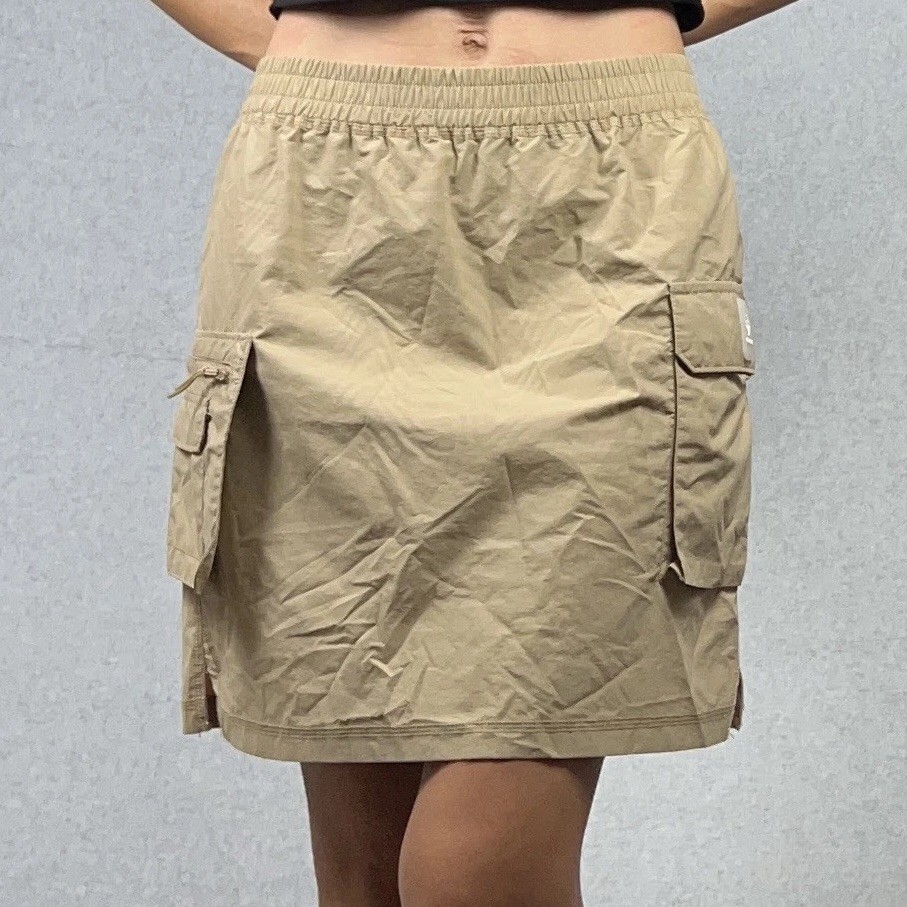 Converse Mini Skirt Womens XL Brown Tan Cargo Low Nylon Cotton Outdoors Gorpcore