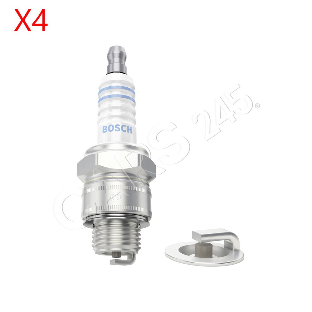 BOSCH Spark Plug x4 Petrol For VAUXHALL Diplomat B 5.4L 1969-1978