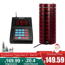 TD165 Pagers for Restaurants Wireless Pager System Queuing 10 Buzzers Food Truck