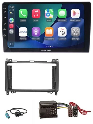Alpine MP3 Lenkrad Bluetooth 9 Zoll USB Autoradio für Mercedes A-Klasse B-Klasse - Bild 1 von 4