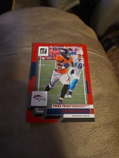 Javonte Williams RED Press Proof Card 2022 Donruss Football #266 Denver Broncos