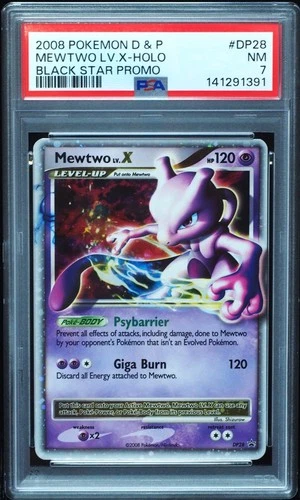 Mewtwo Lv. X DP28 PSA 7 Black Star Promo Pokemon Card New Cert