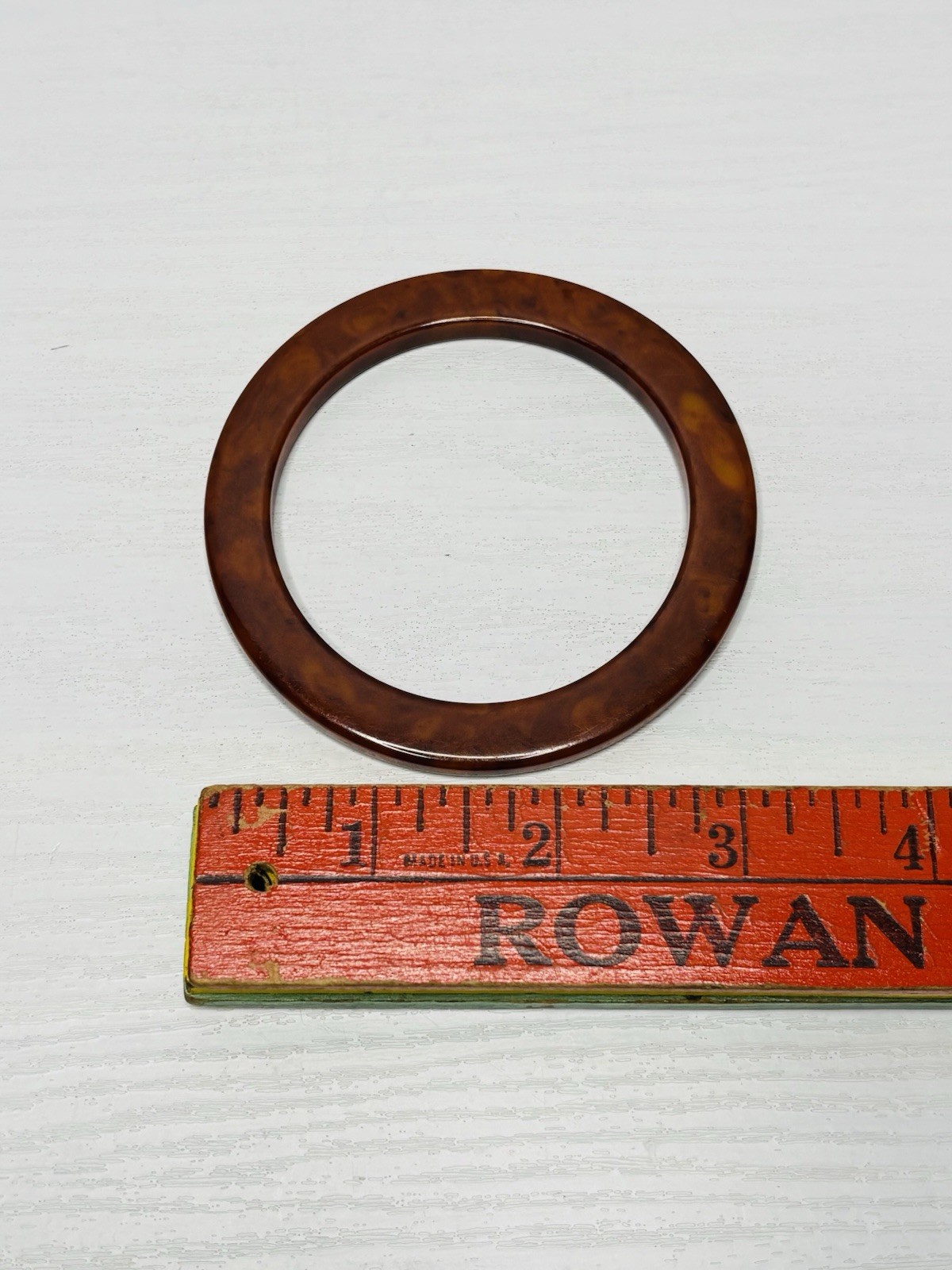 Marbled Brown Bakelite Bangle (tested) - image 4