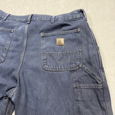 Carhartt Men s Carpenter Jeans Fit B13-DPS 38x30 Blue Denim Original Dungarees