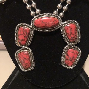 VINTAGE Estate find Squash Blossom Necklace, ca 1960's - 1970's, Stamped