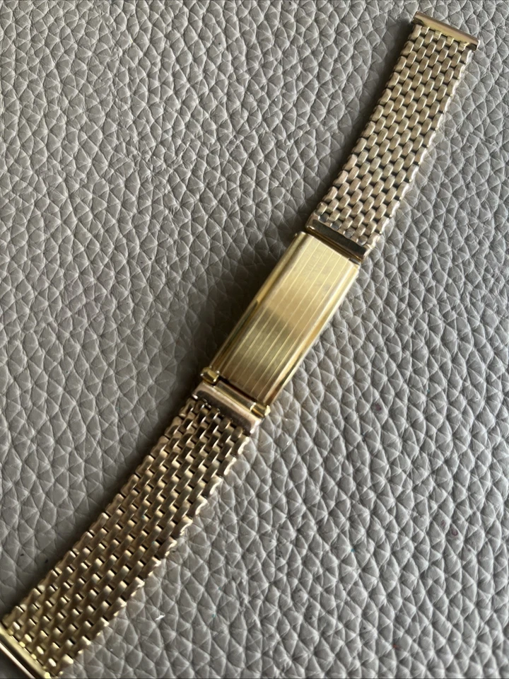 Vintage Kreisler USA Gold Filled Watch Bracelet 16MM Ends Slide Lock Adj Clasp - Image 2 of 4