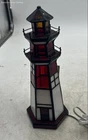 Vintage Decorative Tiffany Style Stained Glass Electric Lighthouse Accent Lamp