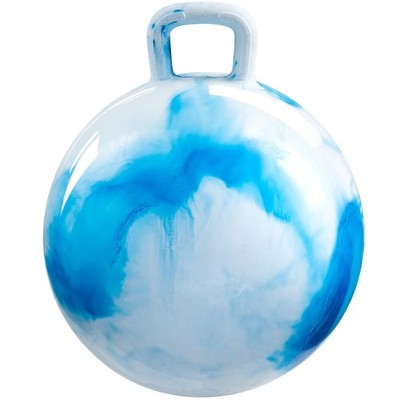 Bedwina Bouncing Ball for Kids   20 Ages 7-10 (20 Inch), Marble Blue / White