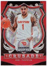 2020-21 Panini Prizm Draft Picks Crusade Ruby Wave OBI TOPPIN 87 Flyers / Knicks