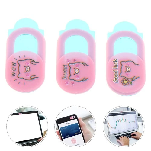 3 PCS Camera Laptop Cover Covers Phone Computer Pig Webcam Professional