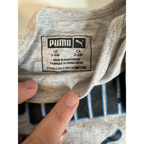 Puma Infant Boy's 3-Pack Sleeveless Logo Bodysuit Set size 3-6m - Picture 2 of 6