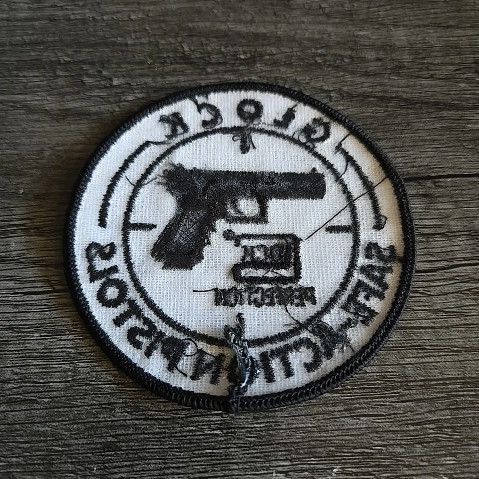 Glock Perfection Safe Action Pistols Patch Embroidered Logo Black & Silver  - Image 2 of 3
