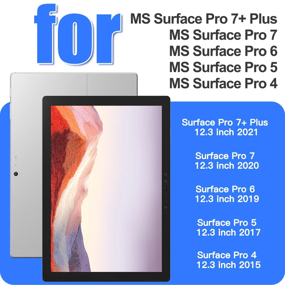 Silicone Case for Microsoft Surface Pro 7+ Plus/Pro 7/6/5/4 12.3 inch Shockpr... - Image 2 of 4