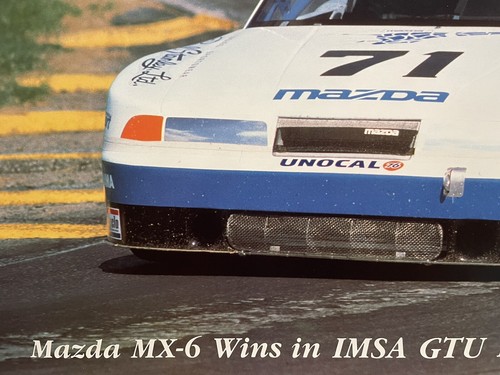 6/4/89 Team Highball Mazda MX-6 Amos Johnson IMSA Original Rennposter Neu aus altem Lagerbestand - Bild 4 von 5