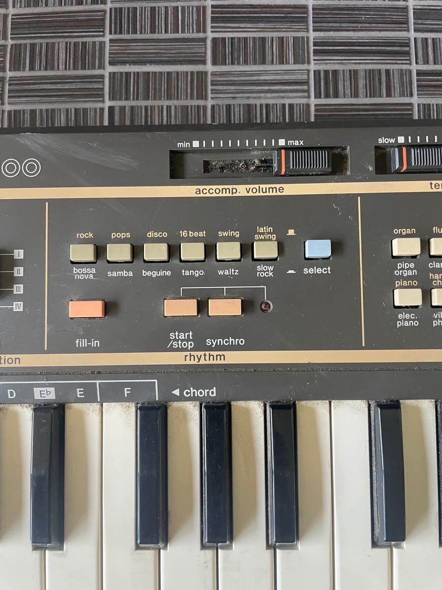 Vintage Casio Casiotone MT-100 Keyboard Synthesizer Graphic