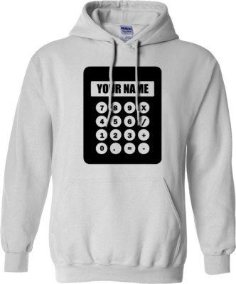 Personalised Custom Hoodie Your Name Calculator Math Numbers Day Students Gifts