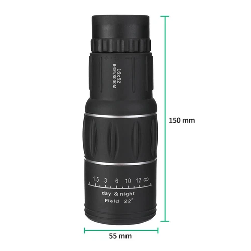 16x52 Phone Camera Zoom Lens Monocular Telescope HD Hiking Hunting Phone Holder - Picture 10 of 11