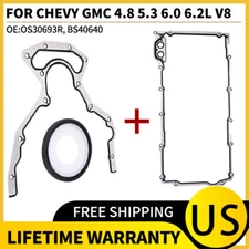 ✅BS40640 Rear Main Seal & OS30693R Oil Pan Gasket For Chevy GMC 4.8 5.3 6.0 6.2L