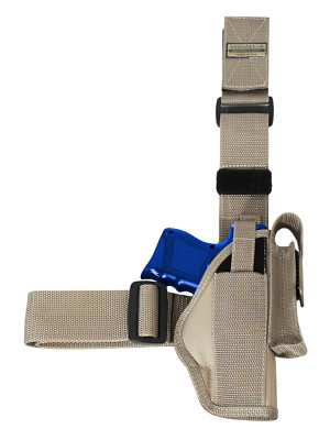 New Barsony Vertical Desert Sand Shoulder Holster for Compact 9mm 40 45