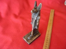 RARE female Egyptian Dog God Statue Figurine with Hieroglyphs Pharaoh