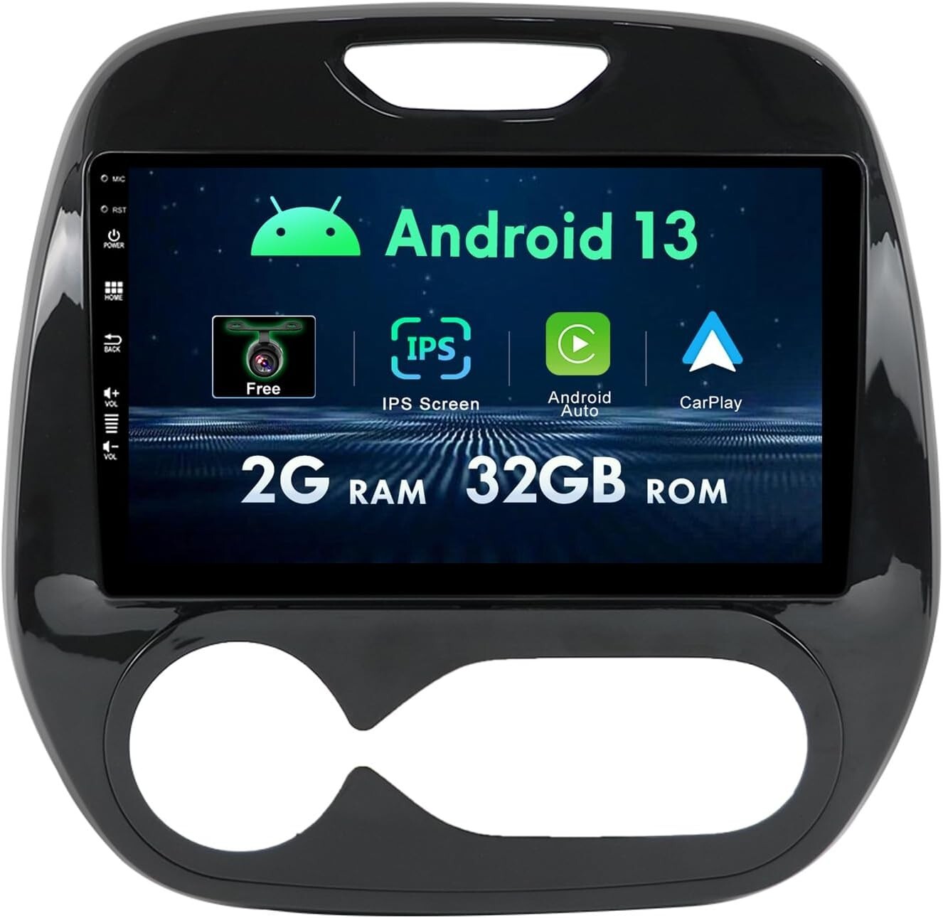 Autoradio Android Renault Captur doté de CarPlay sans fil et connexion Android Auto