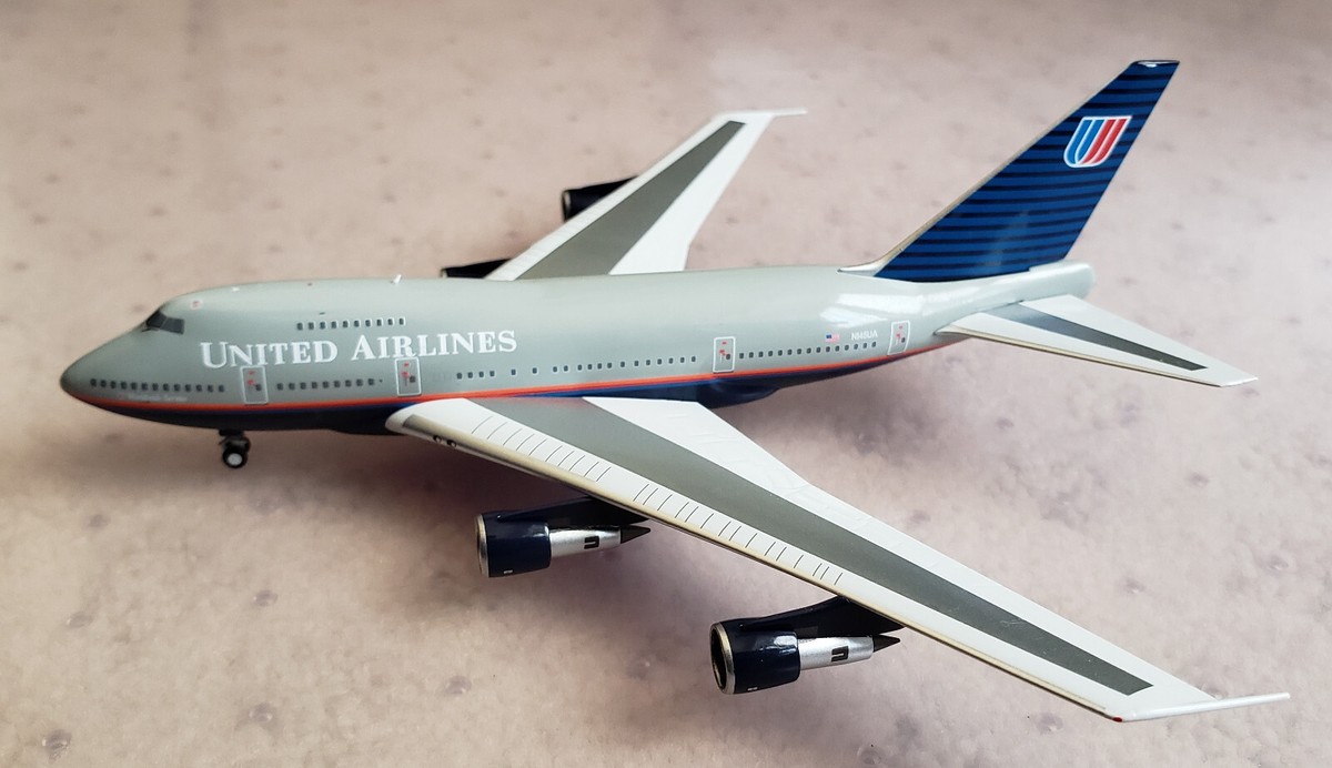 NG Models 747SP United Airlines N145UA Battleship Grey in 1