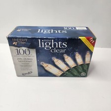 Holiday Time Clear 100 Mini Lights With Green Wire Lighted 29 Ft NIB Wedding